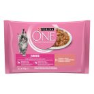 Purina One macska tasak MP junior lazac&sárgarépa 4x85g