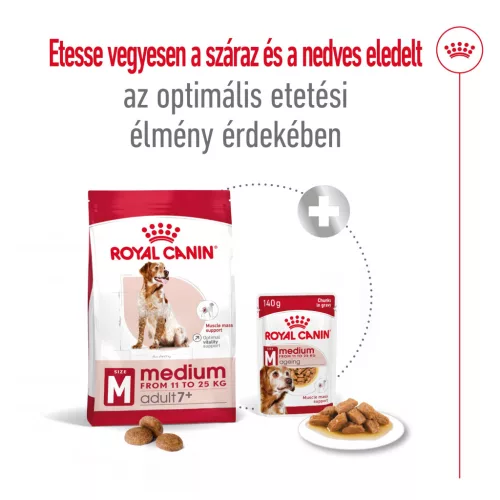 Royal Canin Size Health Nutrition Medium adult 7+ száraz kutyaeledel  15kg