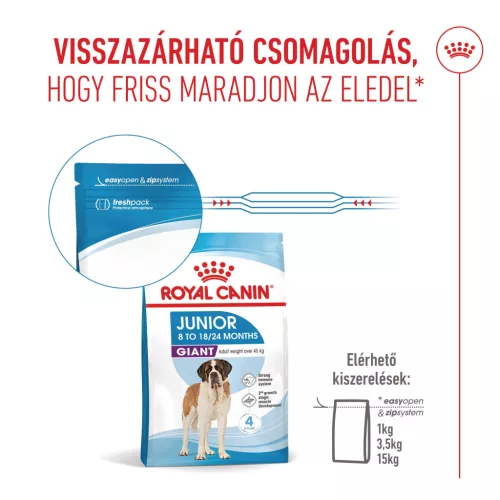 Royal Canin Size Health Nutrition Giant junior száraz kutyaeledel 15kg