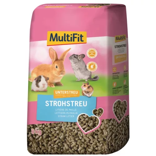MultiFit kisemlős alom préselt szalma 8kg