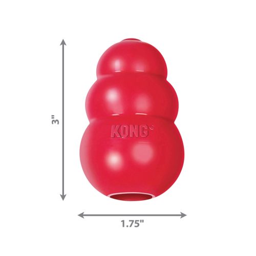 KONG Classic kutyajáték piros S