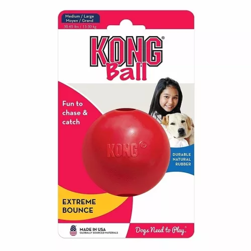 KONG kutyajáték labda piros L