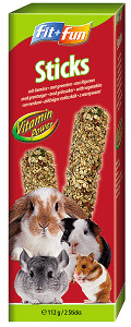 fit+fun duplarúd rágcsálóknak, zöldséges 112g