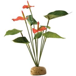   ExoTerra Rainforest Plant Anthurium Bush Terráriumi flamingóvirág műnövény dekoráció  30cm S