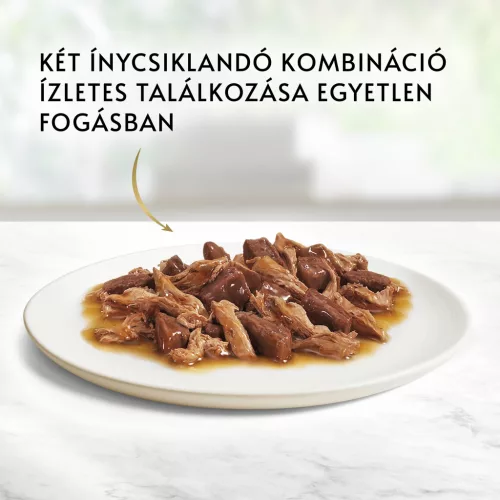Gourmet Gold macska konzerv duo nyúl&máj 12x85g