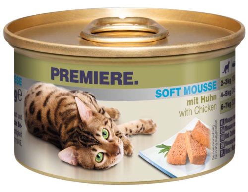 Premiere Soft Mousse macska konzerv adult csirke 18x85g