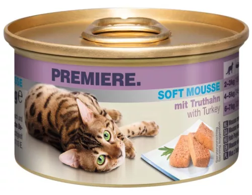 Premiere Soft Mousse macska konzerv adult pulyka 18x85g
