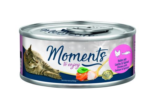 Moments macska konzerv lazac&spenót 12x70g