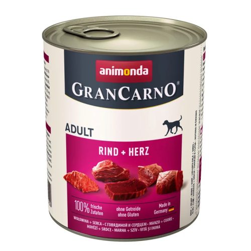 GR.CARNO konzerv adult marha&szív 6x800g