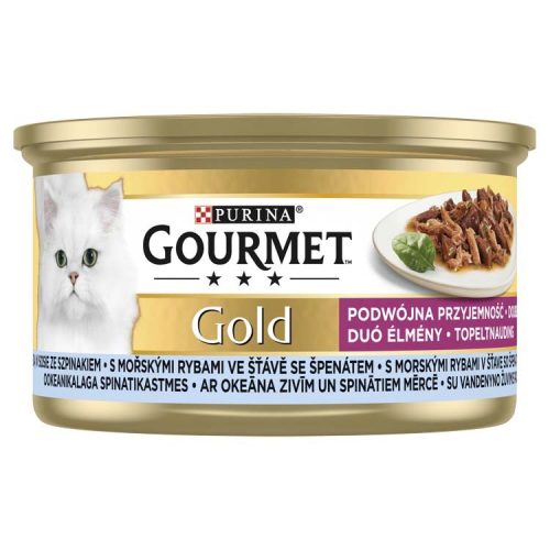 Gourmet Gold macska konzerv duo tonhal&spenót 12x85g