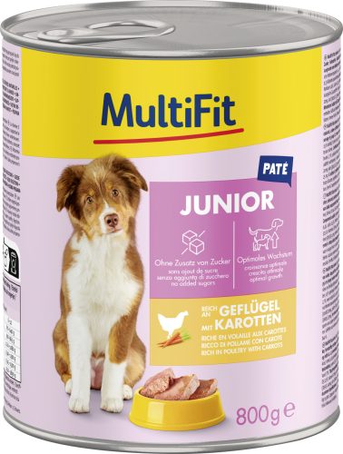 MultiFit kutya konzerv paté junior szárnyas 6x800g