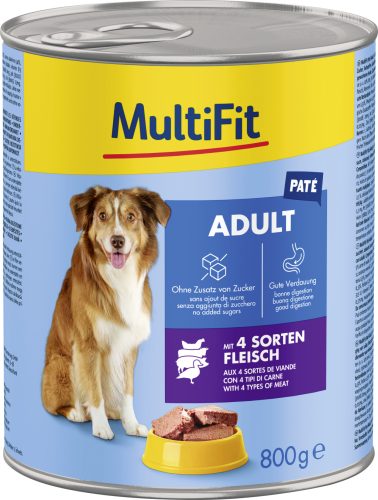 MultiFit kutya konzerv paté adult 5féle hús 6x800g
