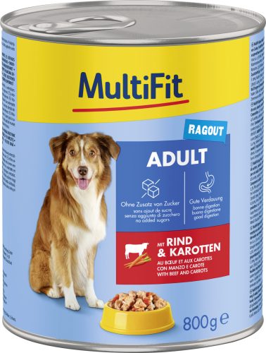 MultiFit kutya konzerv ragu adult marha 6x800g