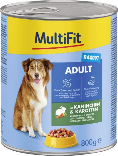 MultiFit kutya konzerv ragu adult nyúl&sárgarépa 6x800g