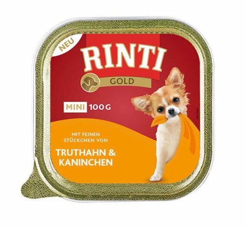 RINTI Gold kutya tálka mini pulyka&nyúl 16x100g