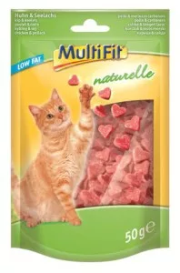 MultiFit Naturelle macska jutalomfalat csirke&tőkehal szív 50g