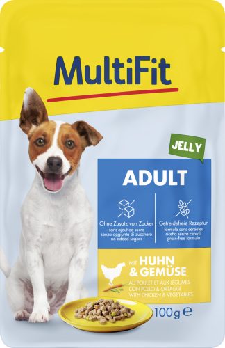 MultiFit Little Dog kutya tasak adult csirke&zöldség 24x100g
