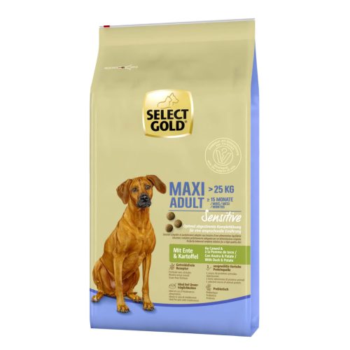 SELECT GOLD Sensitive kutya szárazeledel maxi adult kacsa 12kg