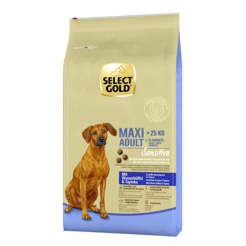 SELECT GOLD Sensitive kutya szárazeledel maxi adult bivaly&tápióka 12kg