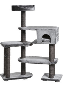 MORE FOR CATS Charlie kaparófa macskáknak szürke 65x140