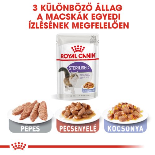Royal Canin Feline Health Nutrition macska tasak adult Steril jelly 12x85g