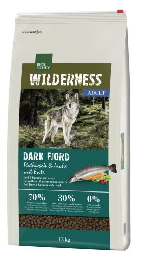 Real Nature Wilderness száraz kutyaeledel adult Dark Fjord gímszarvas&lazac 12kg