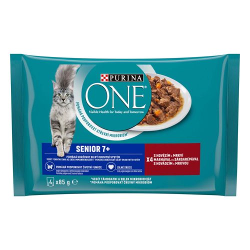 Purina One macska tasak MP senior marha&sárgarépa 4x85g