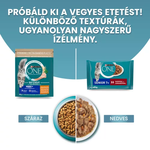 Purina ONE macska tasak MP senior marha&sárgarépa 4x85g