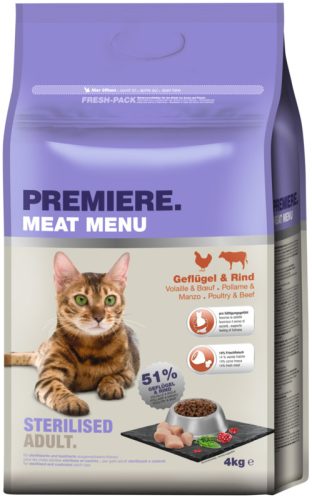 Premiere száraz macskaeledel sterilised szárnyas 4kg