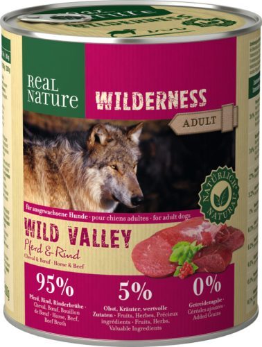REAL NATURE Wilderness kutya konzerv adult ló&marha 6x800g