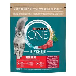   PURINA ONE STERILCAT Marhában gazdag száraz macskaeledel 800g