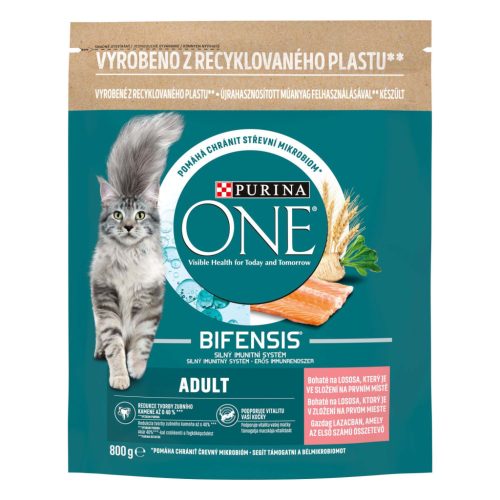 PURINA ONE Lazacban gazdag száraz macskaeledel 800g