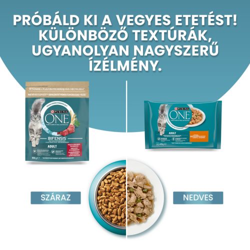 PURINA ONE Marhában gazdag száraz macskaeledel 800g