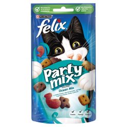   Felix Party Mix macska jutalomfalat Ocean Mix lazac&tőkehal&pisztráng 8x60g