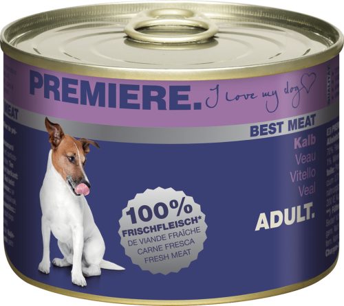 Premiere Best Meat kutya konzerv adult borjú 6x185g