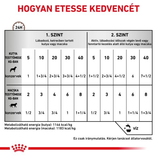 Royal Canin Veterinary Recovery lábadozást támogató konzerv kutyáknak és macskáknak 12x195g