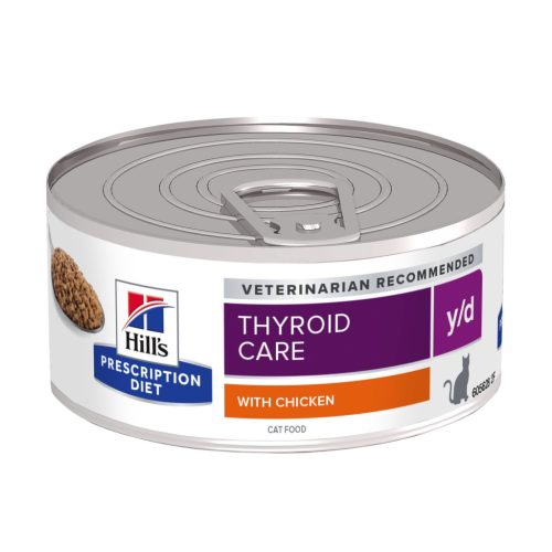 HILLS Prescription Diet macska konzerv pajzsmirigy problémákra y/d 24x156g