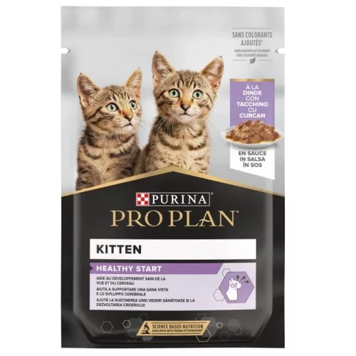 Pro Plan Healthy Start kitten nedves macskaeledel tasak pulyka 26x85g