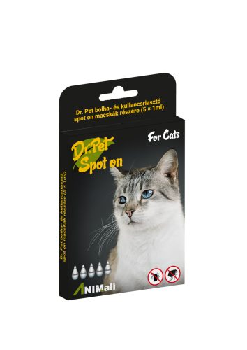 Dr.Pet bolha-és kullancsriasztó spot-on macskáknak 5x1ml