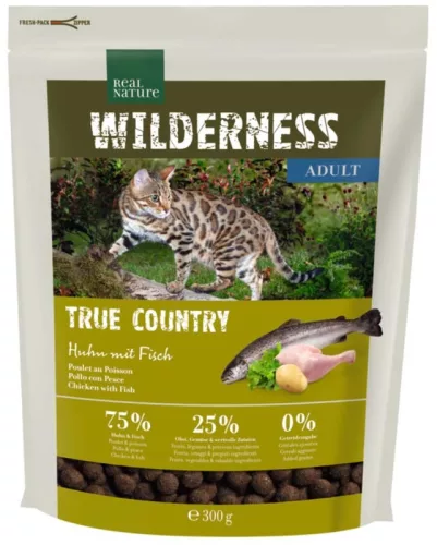 Real Nature Wilderness száraz macskaeledel adult csirke&hal 300g