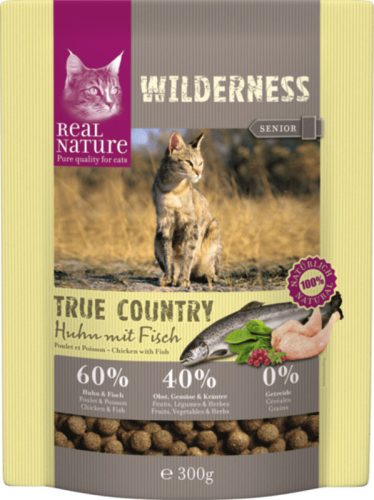 Real Nature Wilderness száraz macskaeledel senior csirke&hal 300g