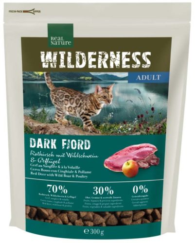 Real Nature Wilderness száraz macskaeledel adult rénszarvas&vaddisznó&baromfi 300g