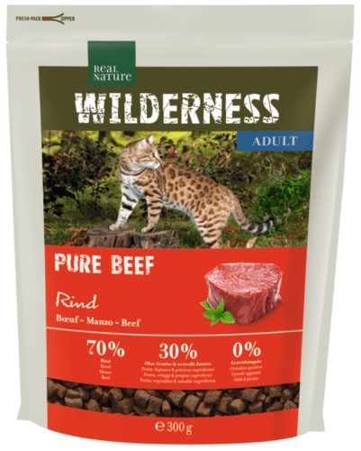 Real Nature Wilderness Pure Beef száraz macskaeledel adult marha 300g