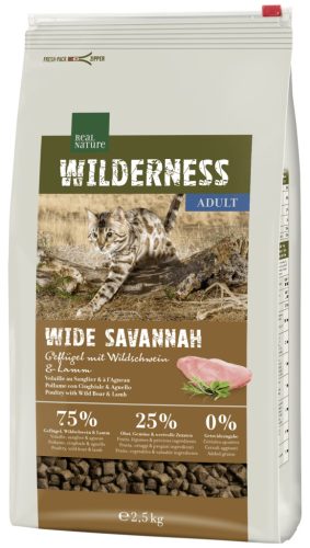 Real Nature Wilderness száraz macskaeledel adult szárnyas&bárány 2,5kg