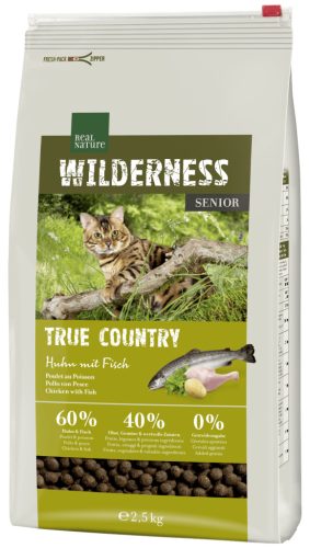 Real Nature Wilderness száraz macskaeledel senior csirke&hal 2,5kg