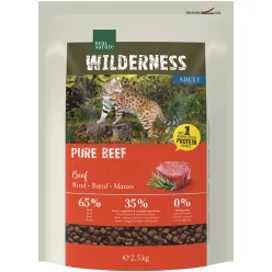   Real Nature Wilderness Pure Beef száraz macskaeledel adult marha 2,5kg