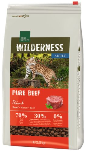 Real Nature Wilderness Pure Beef száraz macskaeledel adult marha 2,5kg