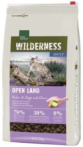 Real Nature Wilderness száraz macskaeledel adult csirke&kecske 2,5kg