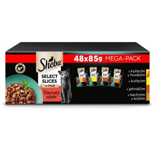 Sheba macska tasak MP húsos mix 48x85g