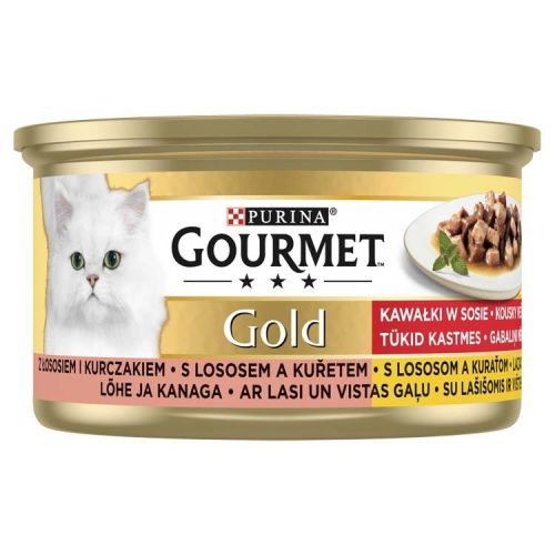 Gourmet Gold macska konzerv lazac&csirke 12x85g